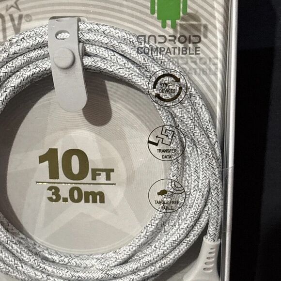 NEW‎ LAX 10ft USB Type-C Braided Charge/Sync Cable - Picture 5 of 11